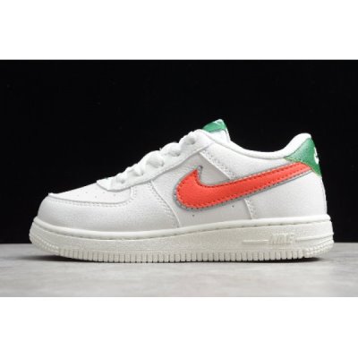 Nike Çocuk Air Force 1 Low Beyaz / Yeşil / Turuncu Kaykay Ayakkabı Türkiye - MR6KV3DO